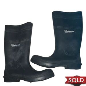 SOLD! Lacrosse Rubber Boots Men's Steel Toe Safety Work PT91 USA Mens Size 11